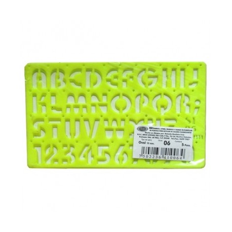 Gioser fluorescente Stencil 06 Oval 16 mm con 5 piezas