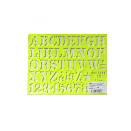 Gioser fluorescente Stencil 19 letra romana 21 mm con 5 piezas