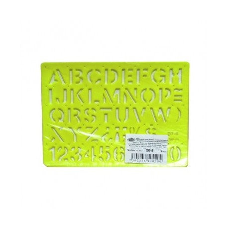 Gioser fluorescente Stencil 20-bis con 5 piezas