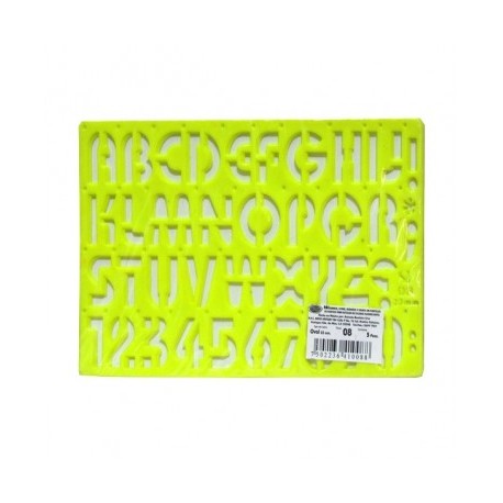 Gioser fluorescente Stencil 08 oval 23 mm con 5 piezas