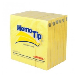 Block memo tip 3 x 3 amarillo (54) Janel con 100 hojas