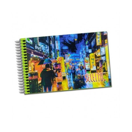 Cuaderno forma italiana Selecto espiral cuadro grande 100 hojas