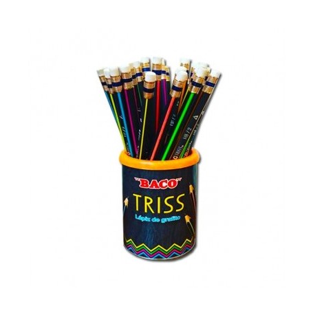 Lapiz Baco triangular no. 2 bote con 50 piezas (triss)